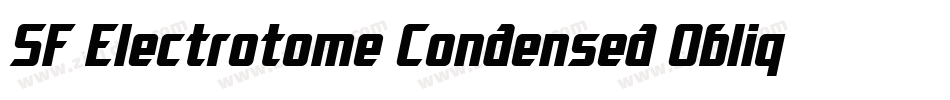 SF Electrotome Condensed Oblique字体转换